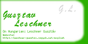 gusztav leschner business card
